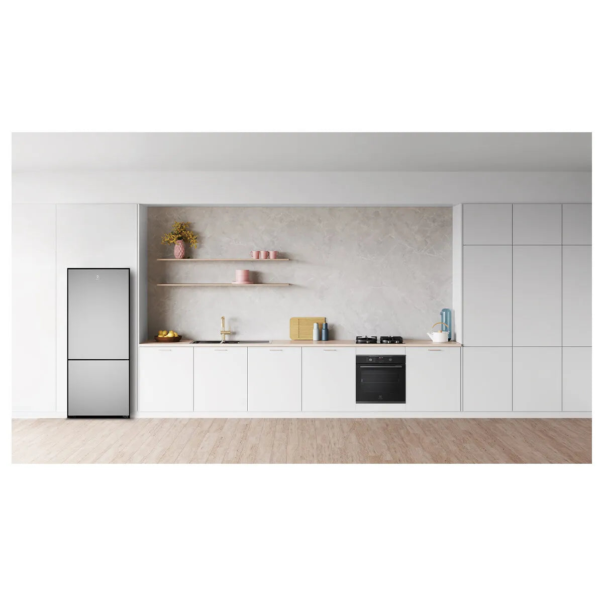 Electrolux 425L Ultimate Taste 500 Bottom Mount Fridge - Stainless Steel EBE4302SD-L
