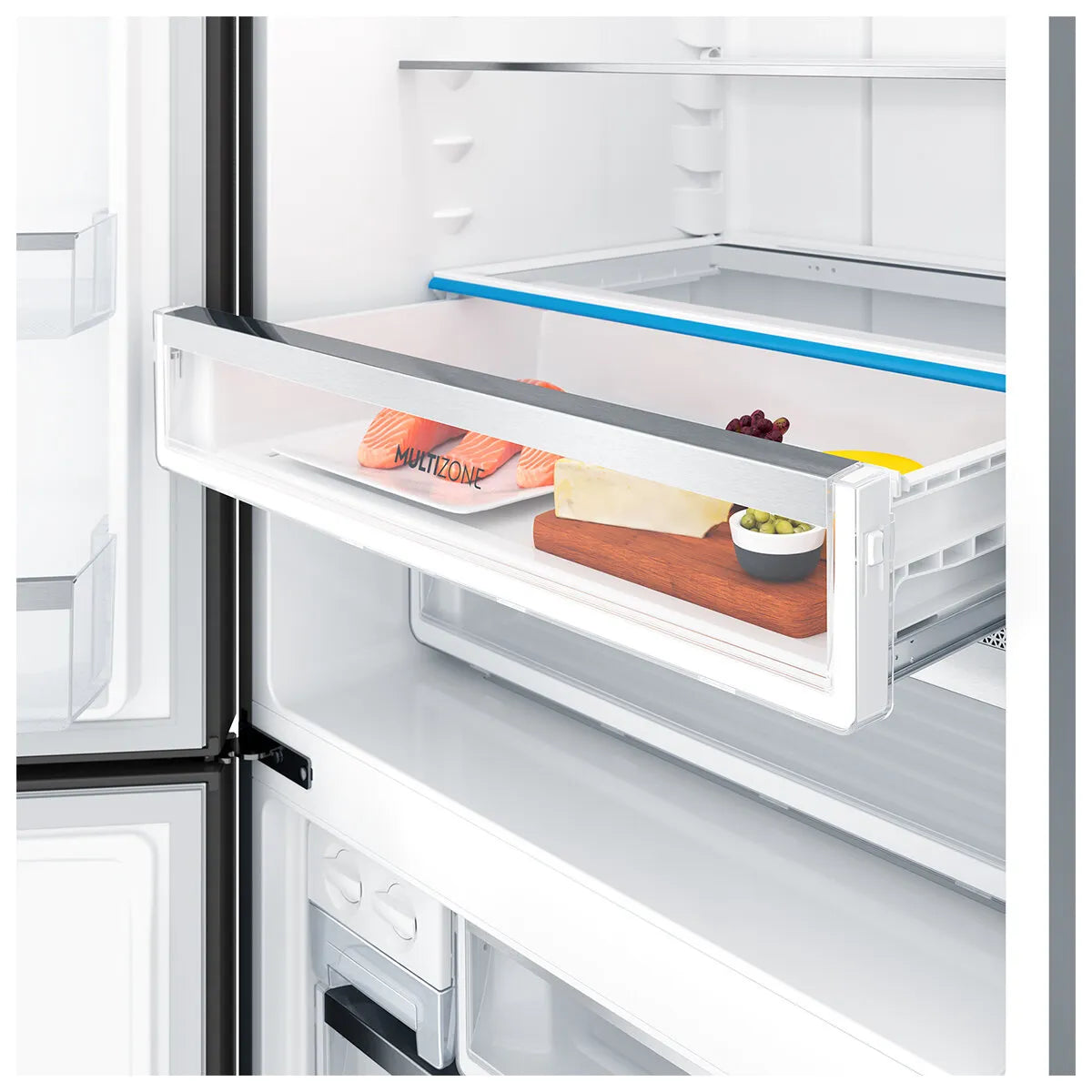 Electrolux 496L Ultimate Taste 500 Bottom Mount Fridge Left Hinge - Matte Black EBE5007BD-L