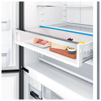 Electrolux 496L Ultimate Taste 500 Bottom Mount Fridge Left Hinge - Matte Black EBE5007BD-L