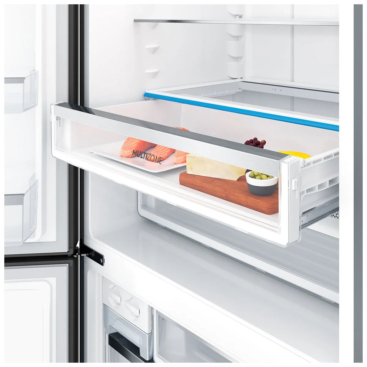 Electrolux 496L Ultimate Taste 500 Bottom Mount Fridge Right Hinge - Matte Black EBE5007BD-R