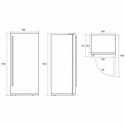 Electrolux 388L Upright Freezer - Stainless Steel EFE4227SC-L