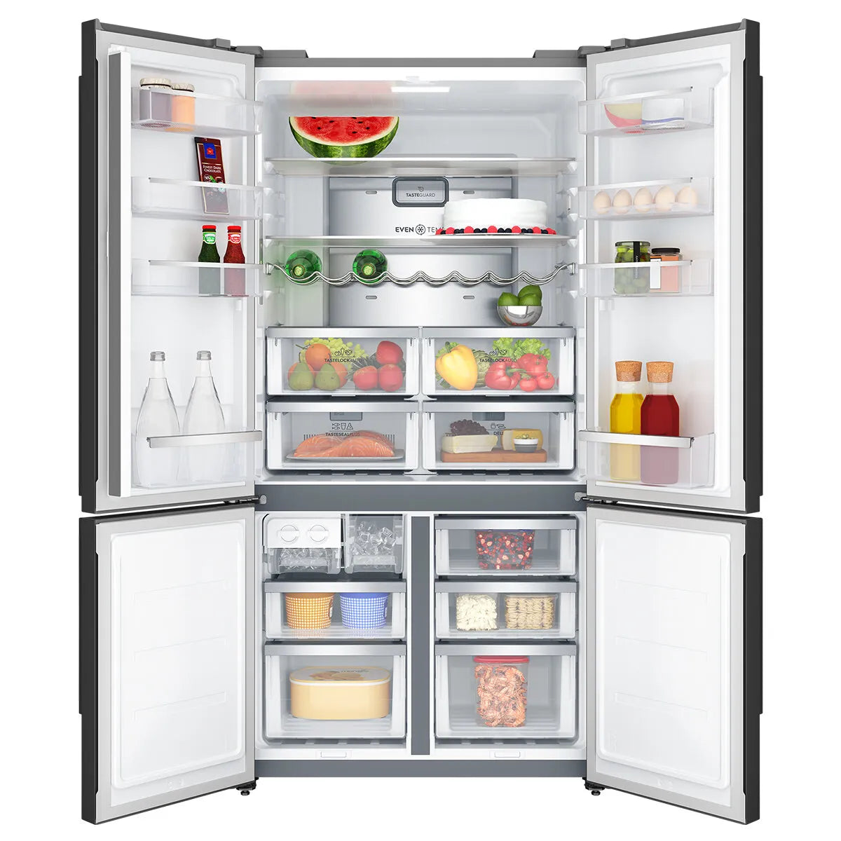 Electrolux 562L UltimateTaste 700 French Door Fridge - Matte Charcoal Black EQE5607BA