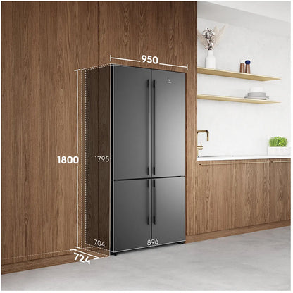 Electrolux 562L UltimateTaste 700 French Door Fridge - Matte Charcoal Black EQE5607BA