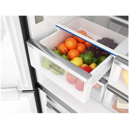 Electrolux 562L UltimateTaste 700 Plumbed French Door Fridge - Matte Charcoal Black EQE5657BA