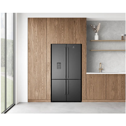 Electrolux 562L UltimateTaste 700 Plumbed French Door Fridge - Matte Charcoal Black EQE5657BA