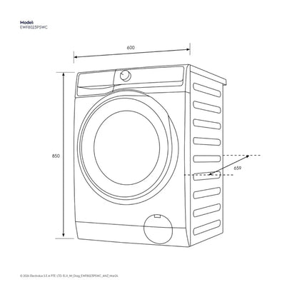 Electrolux 8kg UltimateCare 500 Front Load Washing Machine - White EWF8023P5WC