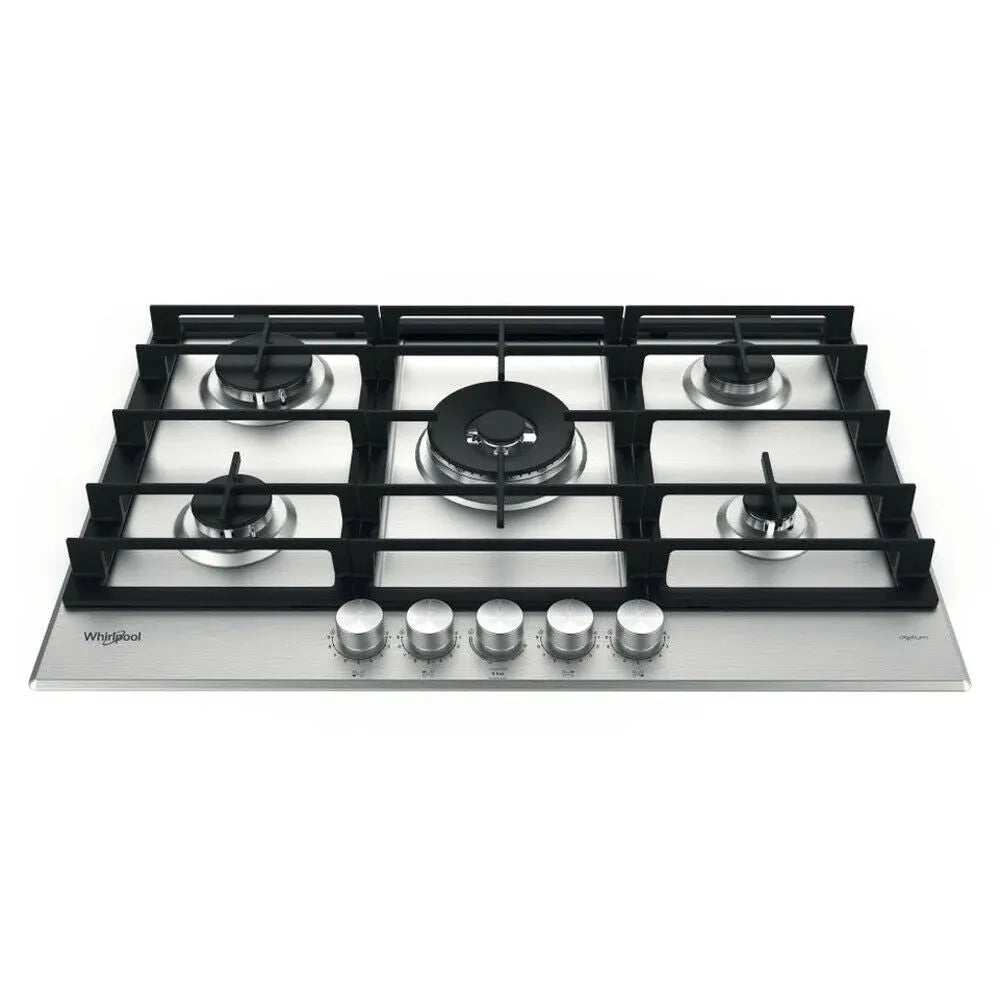 Whirlpool 75cm 5 Burner Gas Cooktop - Stainless Steel GMWL758IXLAUS