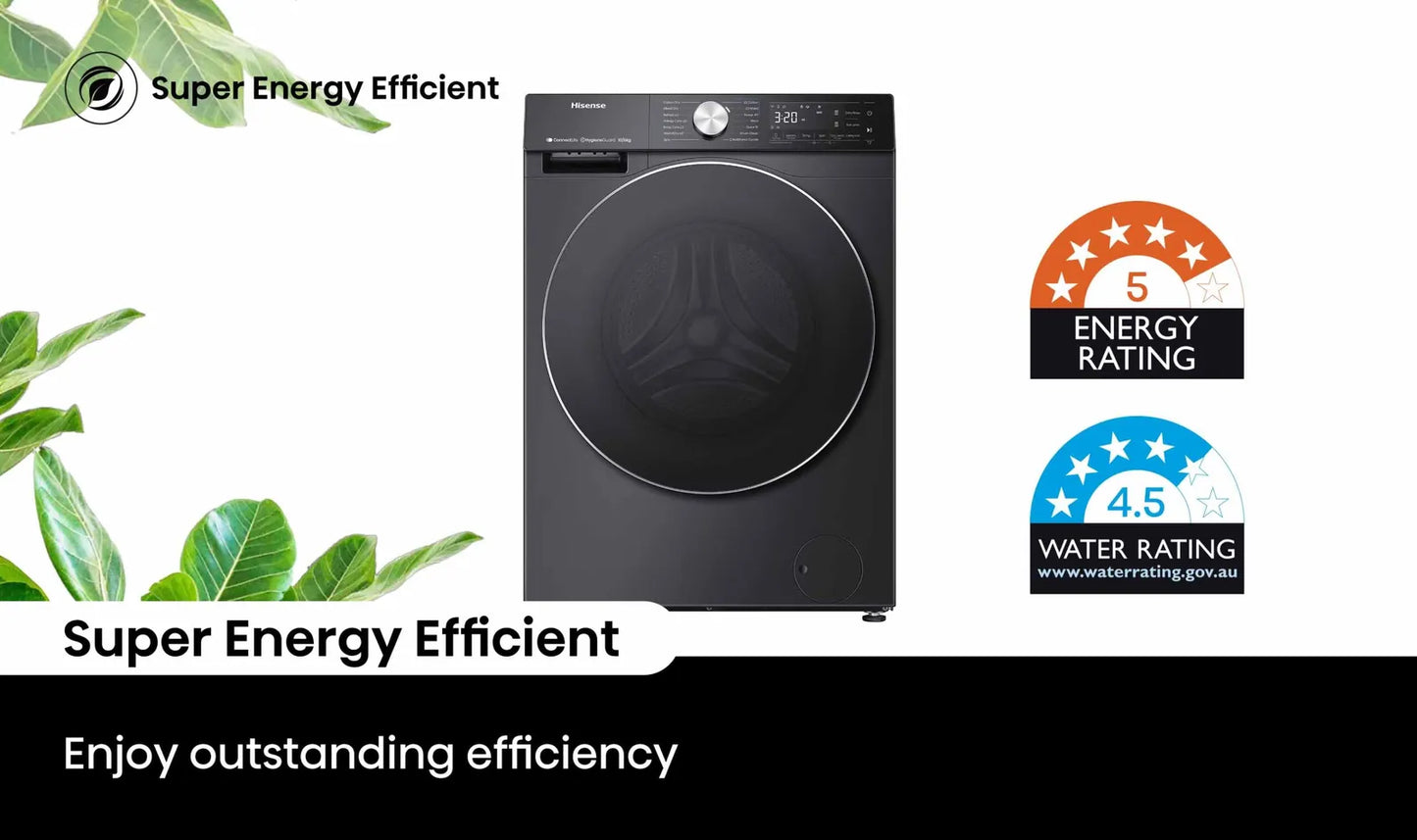 Hisense 10kg/6kg Series 7 Washer Dryer Combo - Black HCF7S1014B