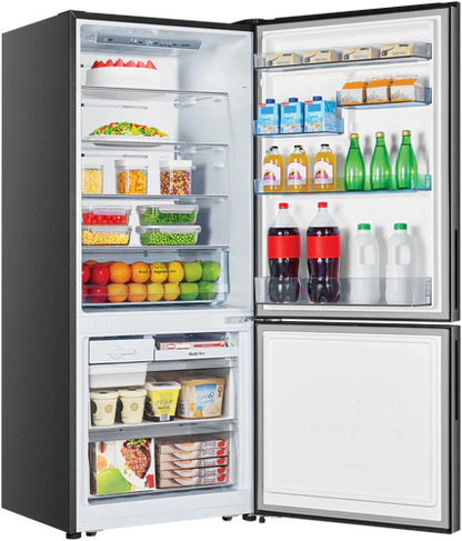 Hisense 417L Bottom Mount Fridge - Dark Stainless Steel HRBM418E