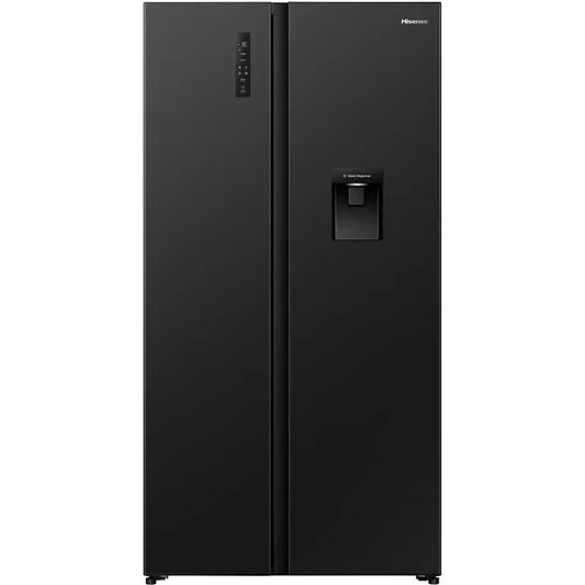 Hisense 541L PureFlat Side by Side Fridge - Black HRSBS540BW