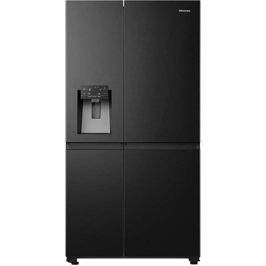 Hisense 632L Side by Side Fridge - Black Steel HRSBS632BW