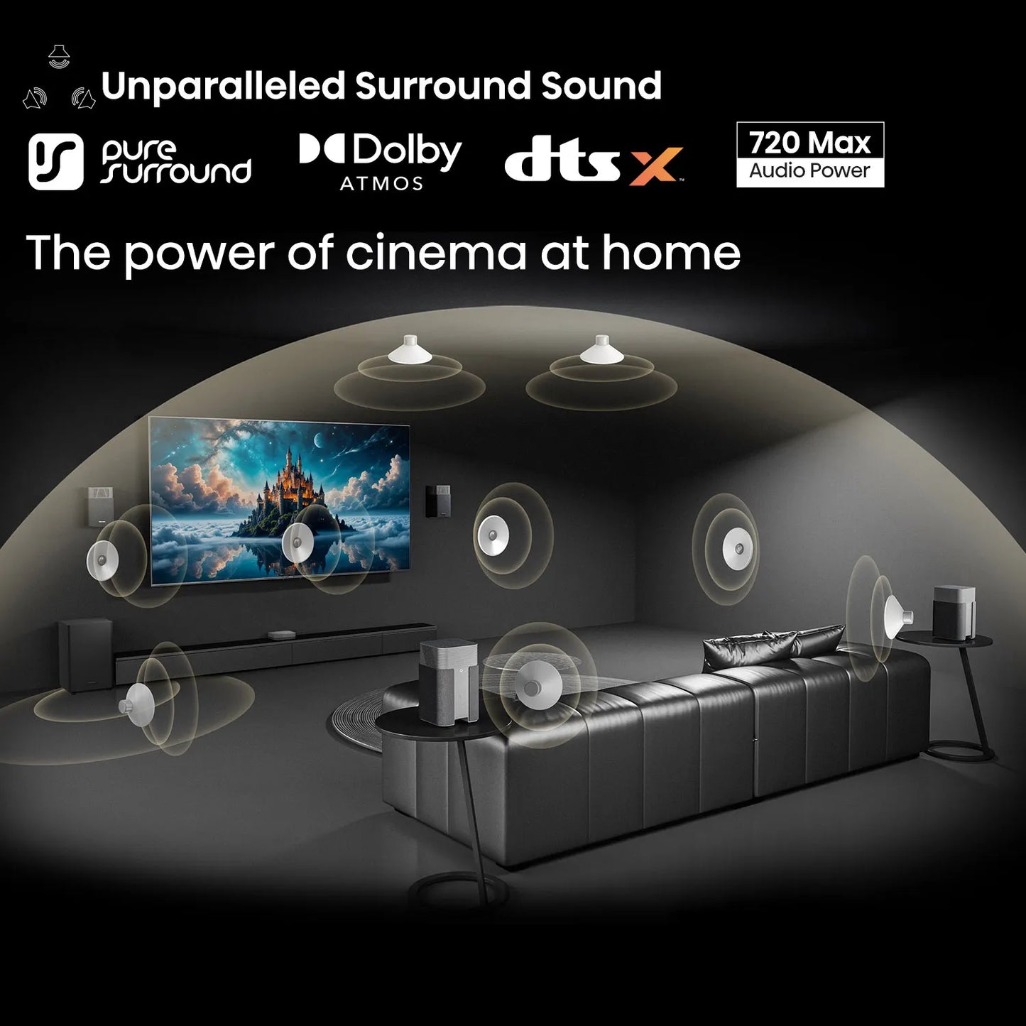 Hisense 4.1.2ch Home Theatre System with Dolby Atmos HT-SATURN