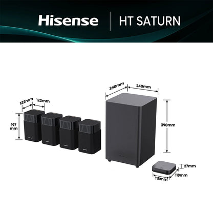 Hisense 4.1.2ch Home Theatre System with Dolby Atmos HT-SATURN