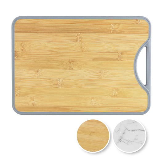Kleva Double Sided Bamboo and Marble Look Chopping Board KBMCB004