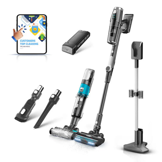Krapof Slim Vac Wet and Dry 2-in-1 Cordless Vacuum and Smart Mop Floor Cleaner KRWDVAC-03