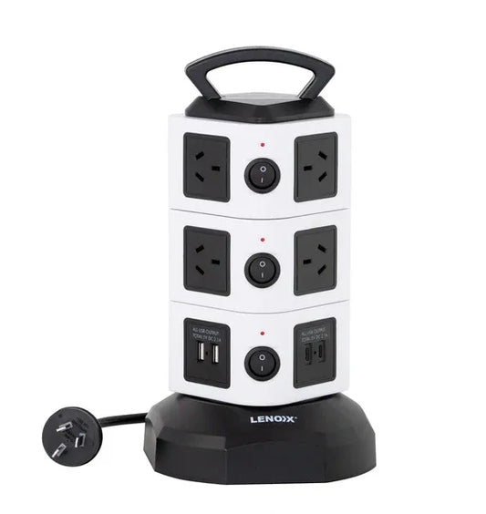 Lenoxx Powerboard Tower 10 Outlets PT1010
