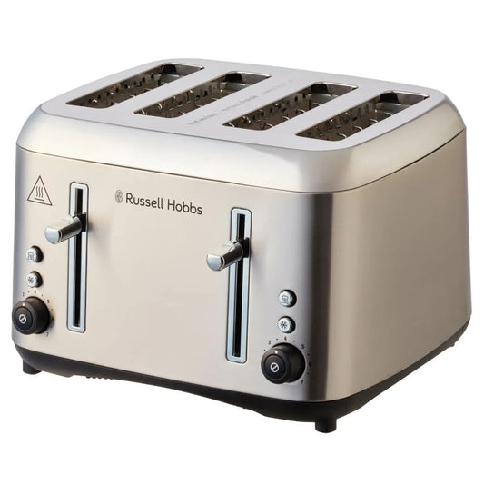 Russell Hobbs Addison 4 Slice Toaster - Brushed Stainless Steel RHT514BRU
