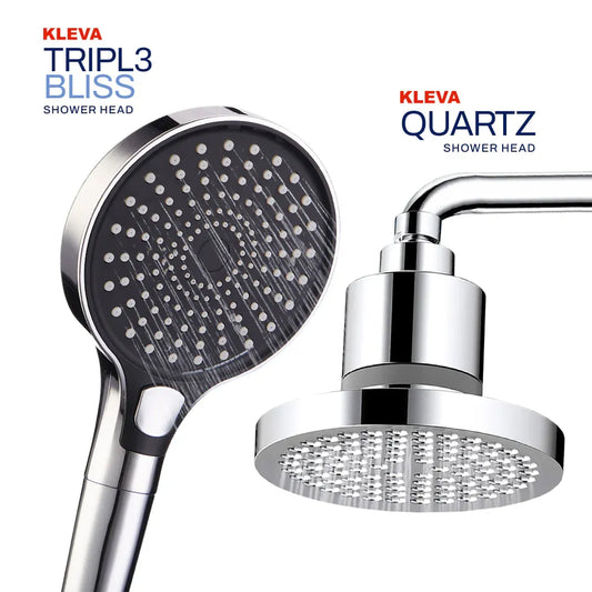Kleva Triple Bliss Filtered Handheld 3-Mode Shower Head SHOWERHEAD-2PK
