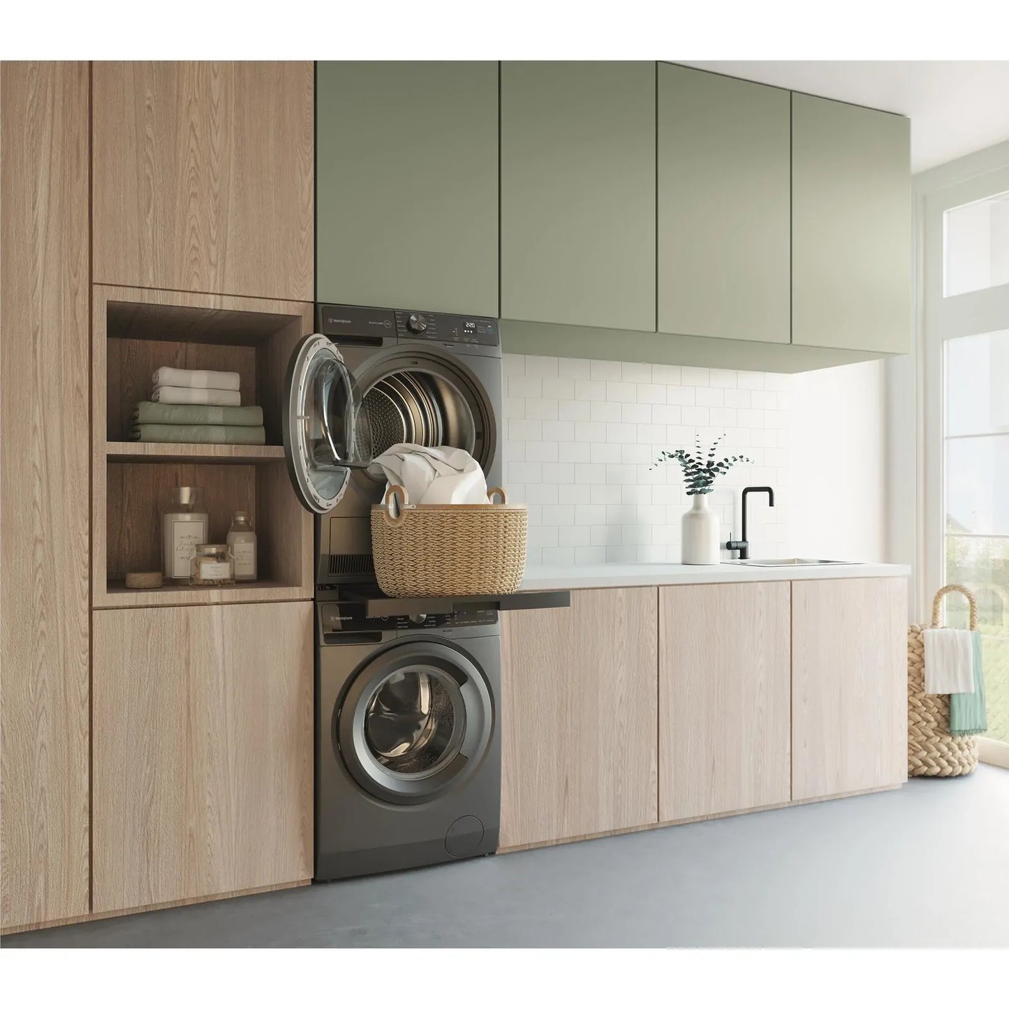 Electrolux Stacking Kit with Shelf, suitable for selected Electrolux and Westinghouse washers and heat-pump dryers STA9GD3
