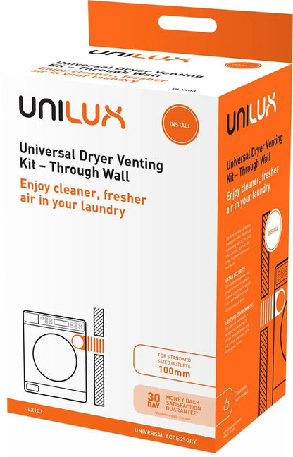 Unilux Universal Dryer Venting Kit, Through The Wall ULX103