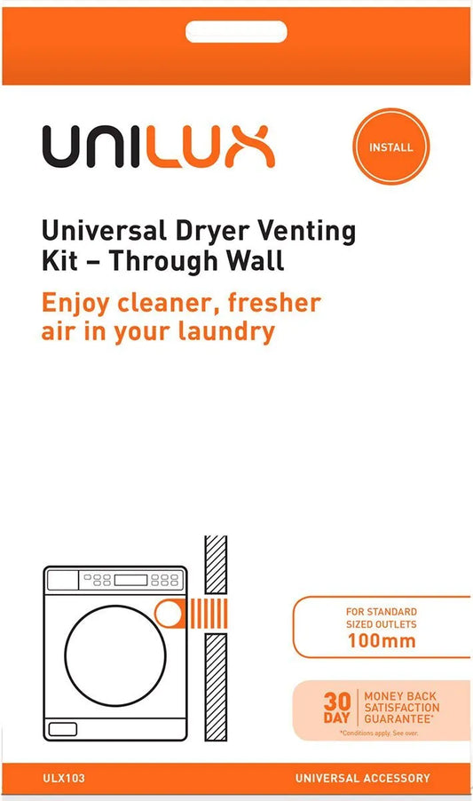 Unilux Universal Dryer Venting Kit, Through The Wall ULX103