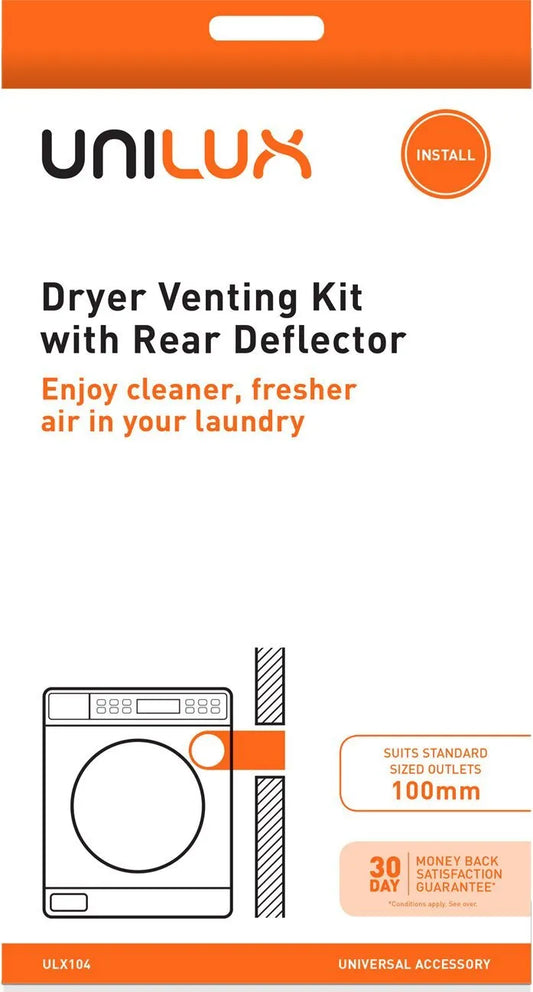 Unilux Universal Dryer Venting Kit, With Rear Deflector ULX104