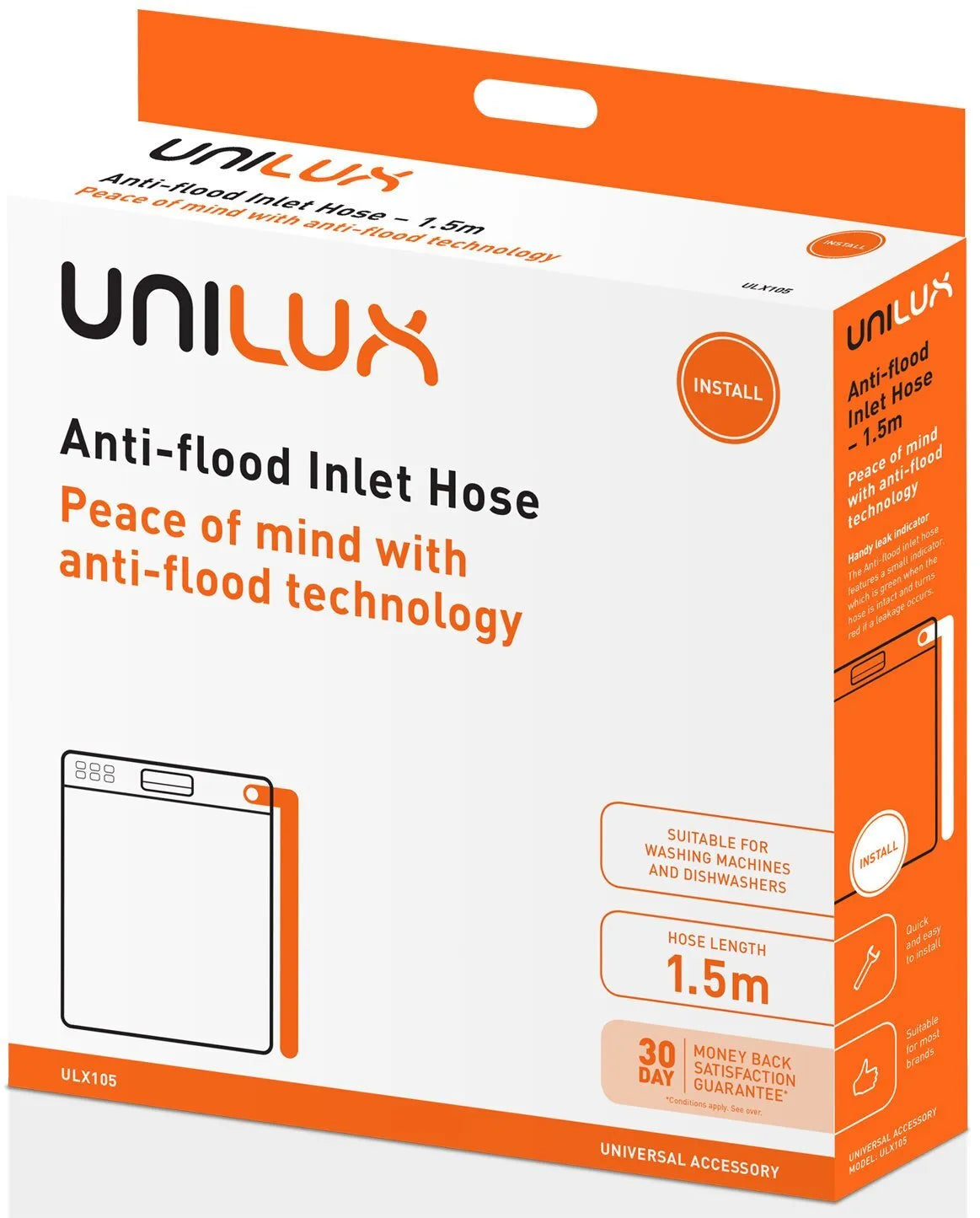 Unilux Anti-Flood Inlet Hose (1.5M) ULX105