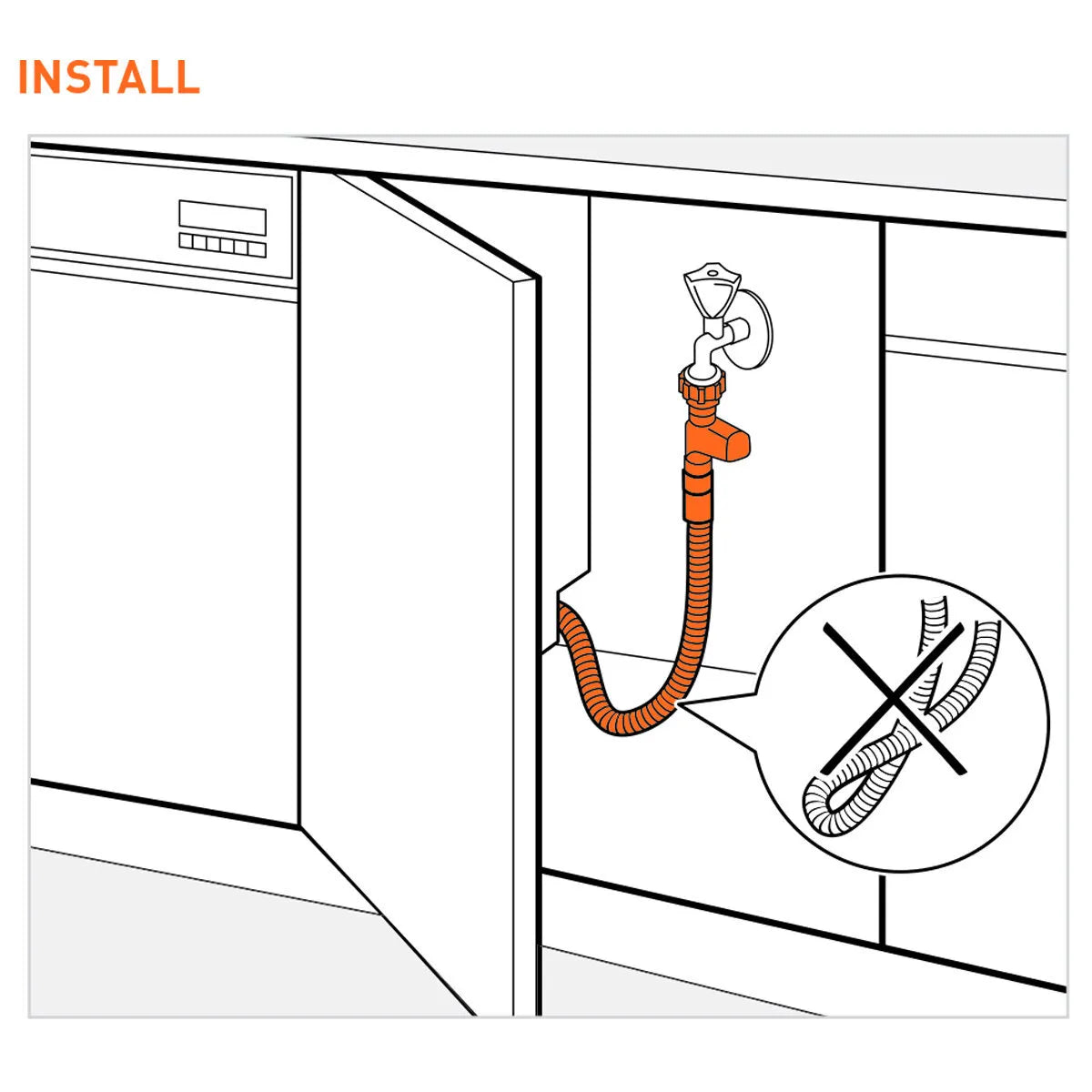 Unilux Anti-Flood Inlet Hose (1.5M) ULX105