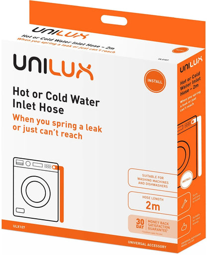 Unilux Hot Or Cold Water Inlet Hose (2M) ULX107