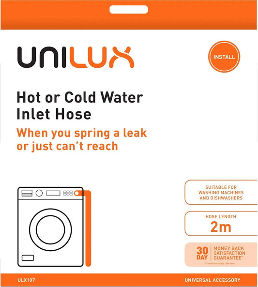 Unilux Hot Or Cold Water Inlet Hose (2M) ULX107