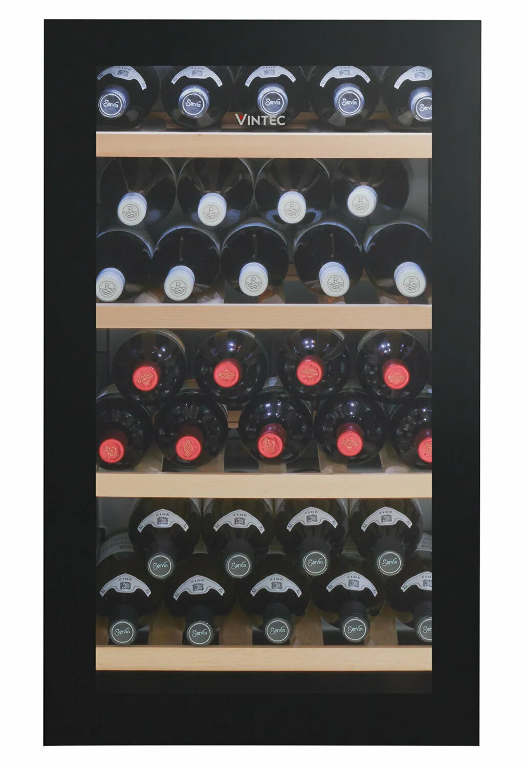 Vintec 35 Bottle Single Zone Wine Cabinet Black VWS035SBB-X