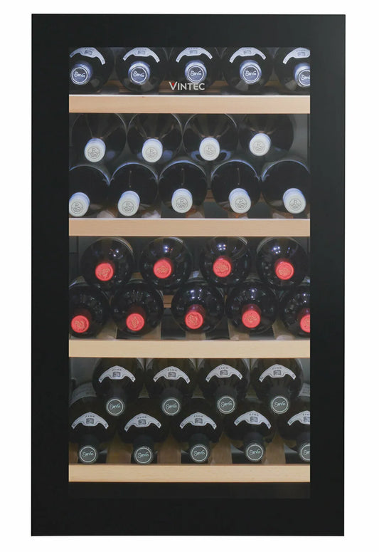 Vintec 35 Bottle Single Zone Wine Cabinet Black VWS035SBB-X