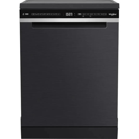 Whirlpool 60cm Power Clean Maxi Tub 15 Place Setting Freestanding Dishwasher - Black WDFS3L5PBSAU