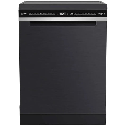 Whirlpool 60cm Power Clean Pro Maxi Tub 14 Place Setting Free Standing Dishwasher - Black WDFS3R4PBSAU