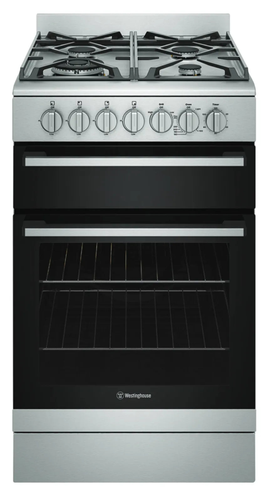 Westinghouse 54cm Dual Fuel Upright Stove - Stainless Steel WFE512SC