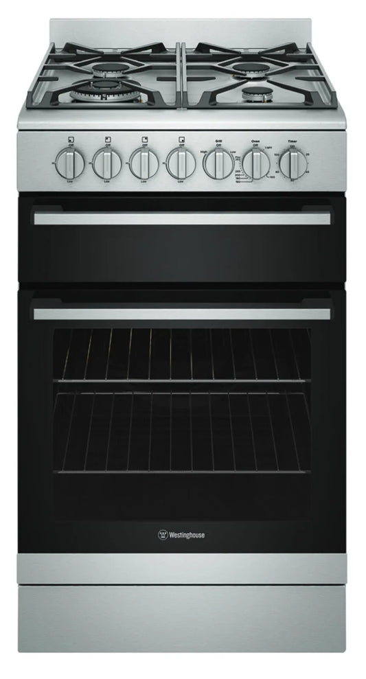 Westinghouse 54cm Dual Fuel Upright Stove - Stainless Steel WFE512SC