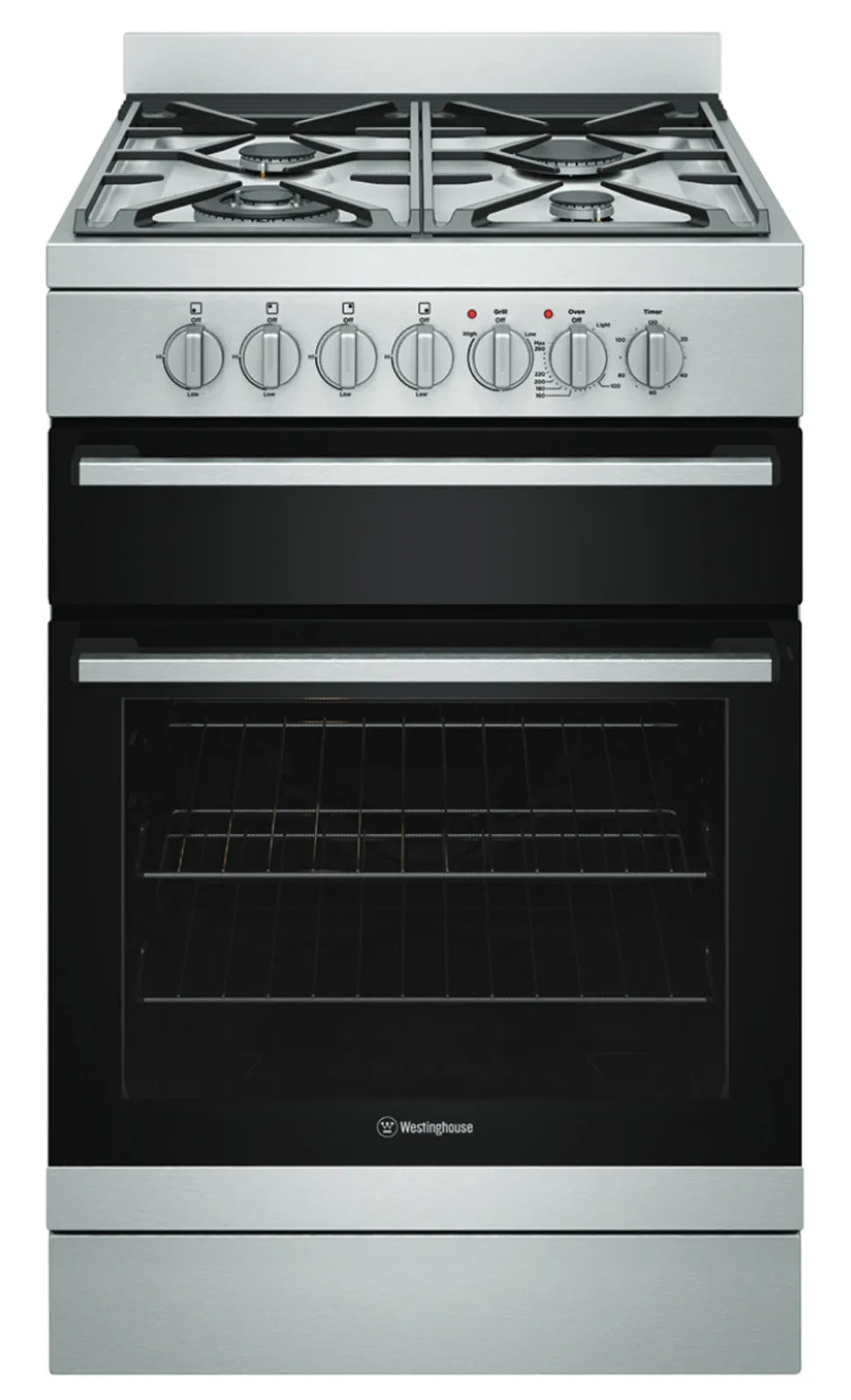 Westinghouse 60cm Dual Fuel Upright Stove - Stainless Steel WFE612SC