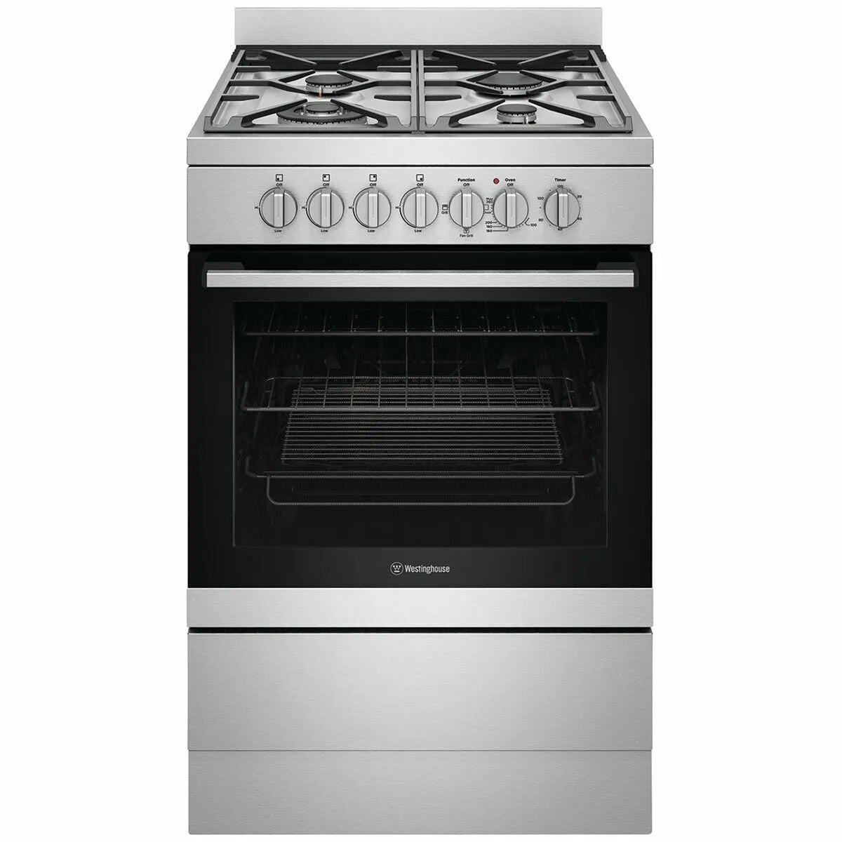 Westinghouse 60cm Dual Fuel Freestanding Stove/Oven - Stainless Steel WFE614SC