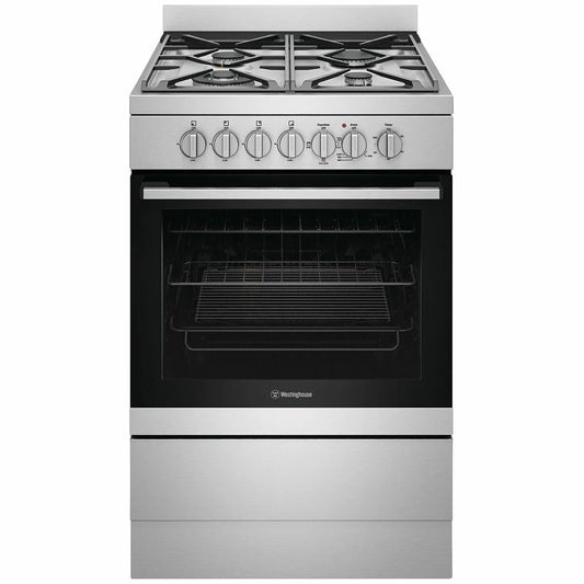 Westinghouse 60cm Dual Fuel Freestanding Stove/Oven - Stainless Steel WFE614SC