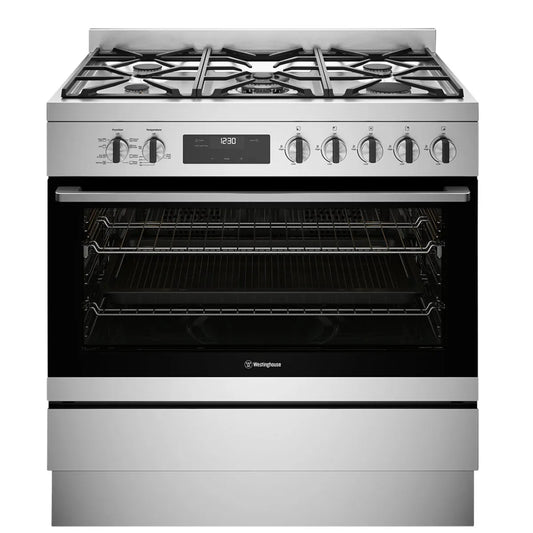 Westinghouse 90cm Dual Fuel Freestanding Cooker - Stainless Steel WFE9515SD
