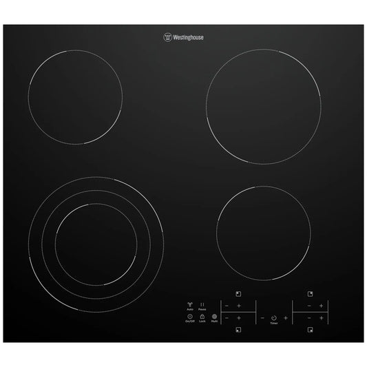 Westinghouse 60cm Triple Zone 4 Burner cooktop WHC643BE