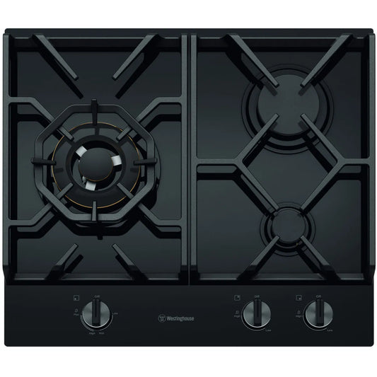Westinghouse 60cm 3 Burner Gas Ceramic Glass Cooktop WHG639BD
