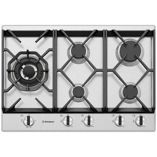 Westinghouse 75cm 5 Burner Gas Cooktop - Stainless Steel WHG758SC