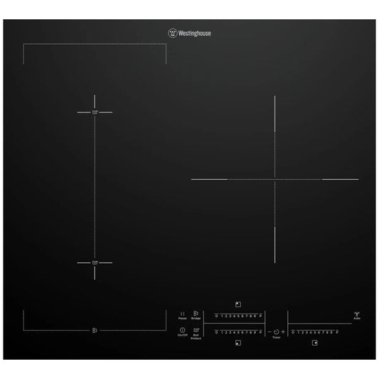 Westinghouse 60cm 3 Burner Zone Induction Cooktop WHI635BE