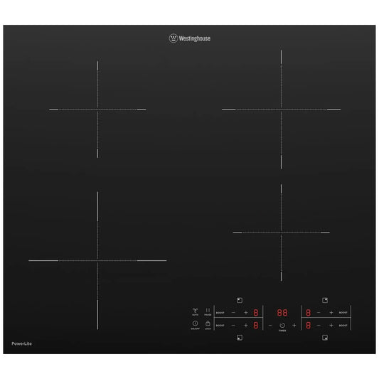 Westinghouse 60cm Powerlite 4 Zone Induction Cooktop WHI642BE