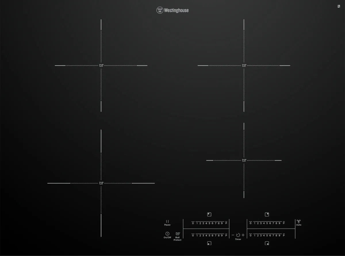 Westinghouse 70cm 4 Zone Induction Cooktop with Hob2Hood WHI743BD