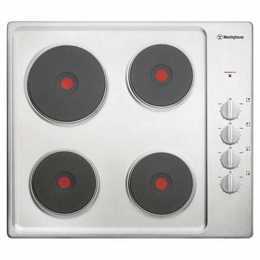 Westinghouse 60cm Electric Cooktop - Stainless Steel WHS642SC