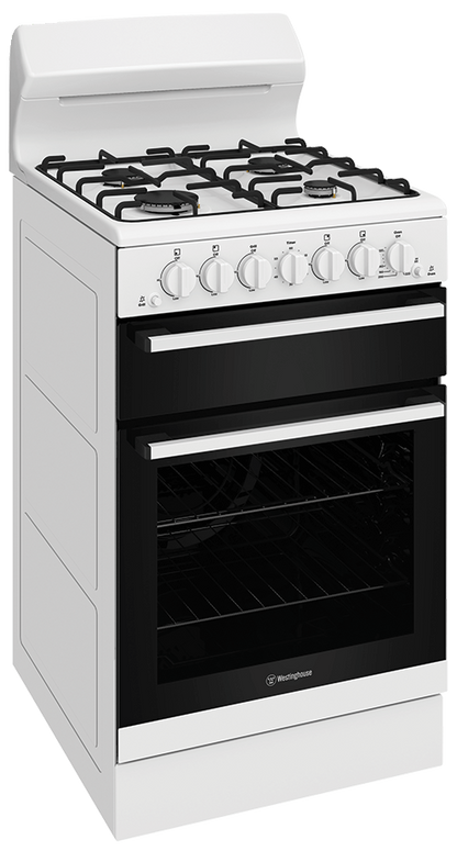 Westinghouse 54cm Freestanding Gas Oven/Stove - White WLG610WCH