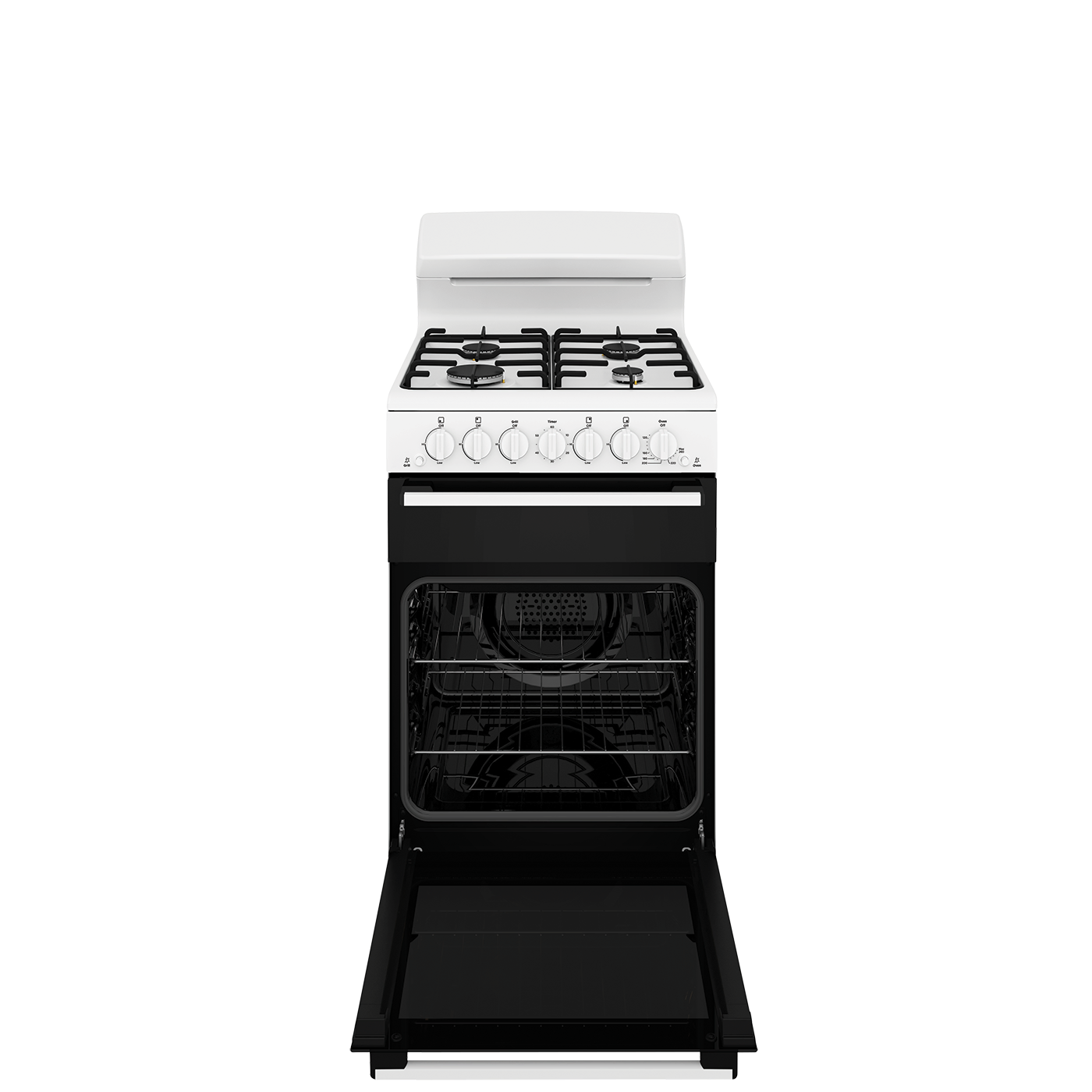 Westinghouse 54cm Freestanding Gas Oven/Stove - White WLG610WCH