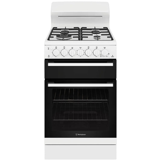 Westinghouse 54cm Freestanding Gas Oven/Stove - White WLG512WCH